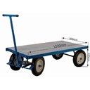 Ver imagem 3 de Carro Plataforma Tampo de Aço Capacidade 800 Kilos Com Roda/Pneu - PLA800 - FERCAR