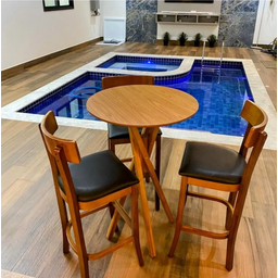 Mesa Alta Bistrô 60cm de Diâmetro, Bar, Restaurante, Lanchonete - Branca - 3