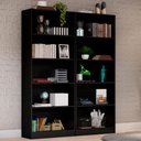 Ver imagem 1 de Estante para Livros Dublin 8 Prateleiras Black - Pnr Móveis