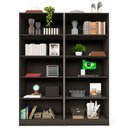 Ver imagem 3 de Estante para Livros Dublin 8 Prateleiras Black - Pnr Móveis