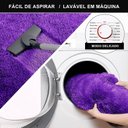 Ver imagem 2 de Jogo Tapete Passadeira Quarto 2 Uni Roxo 50 X 140 Cm