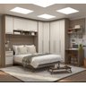 Guarda Roupa Dormitório Modulado Master Casal Queen 1,58 m Canto c/ Mesa Escrivaninha e Nicho - Luci - 1
