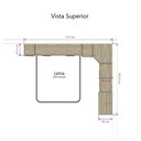 Ver imagem 5 de Guarda Roupa Dormitório Modulado Master Casal Queen 1,58 m Canto c/ Mesa Escrivaninha e Nicho - Luci