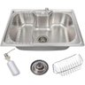 Cuba Gourmet Cozinha Aço Inox 201 com Acessórios 60x42cm Prateado Maxforte - 1