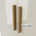 Ver imagem 6 de Guarda Roupa Casal Modulado com Espelho e Cabeceira 100% MDF Imperial Yescasa Cinamomo/Off White