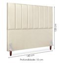 Ver imagem 3 de Cabeceira Casal 140 Cm com Frame Carla Corino Bege Artte