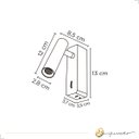 Ver imagem 5 de Luminária de Cabeceira Arandela Parede Ergo Led Facho Orientável Usb 3w Bivolt para Quarto Leitura