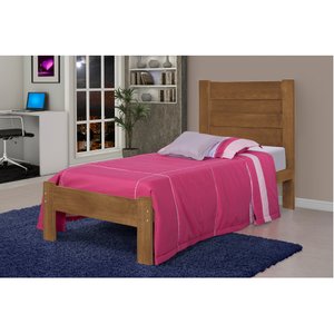 Cama de Solteiro em Madeira Maciça Imbuia Lara