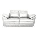 Ver imagem 6 de Sofá Decorativo Sala de Estar Marselha Retrátil Elétrico 3 Lugares 215cm Couro Branco - Mozzelar