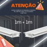 Perfil de Led Embutir 24mm Slim para Gesso - 2 Metros - 5