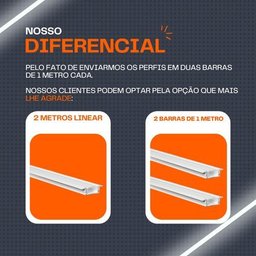 Perfil de Led Embutir 24mm Slim para Gesso - 2 Metros - 3