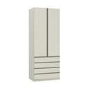 Ver imagem 1 de Guarda-roupa Solteiro Luciane 2 Portas 4 Gavetas Prime Plus 90 Cm