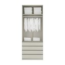Ver imagem 2 de Guarda-roupa Solteiro Luciane 2 Portas 4 Gavetas Prime Plus 90 Cm