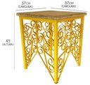 Ver imagem 1 de Criado Mudo Quarto de Ferro e Madeira de Demolição Rustico Artesanal - Amarelo