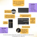 Ver imagem 2 de Cozinha Compacta com Bancada Americana 1 Porta Veneza Multimóveis Mp2207 Preto/branco