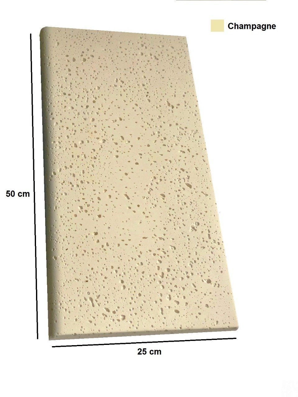 Borda Atérmica e Antiderrapante 50x25x (2,3/1,5) cm Ch - 1