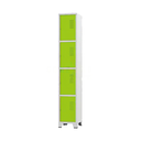 Ver imagem 1 de Armário Roupeiro de Aço para Vestiário 4 Portas Locker Verde com Chave