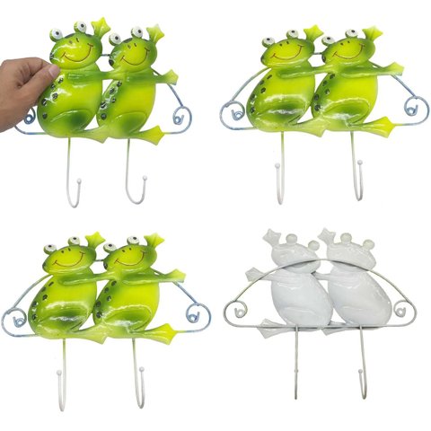 Gancho Metal Enfeite Sapinhos Kit 4 Uni Pendura Bone Bolsa Bolsa Chapeu Organizaçao Decoraçao Parede