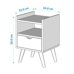 Kit Quarto King Cabeceira 1.95cm e 2 Mesas de Cabeceira Alice-jc Moveis:preto - 4
