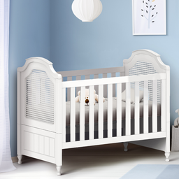 Berço Americano Branco de Bebê Modelo 2 em 1 Linha Classic Quater - 5