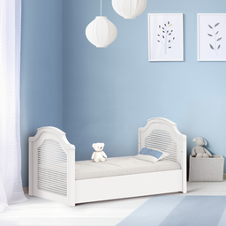 Berço Americano Branco de Bebê Modelo 2 em 1 Linha Classic Quater - 6