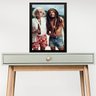 Quadro Einstein com Bob Marley 45x34cm:moldura Preta - 1