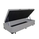 Ver imagem 1 de Cama Box Baú Solteiro Conforto Sintético Cinza + Colchão Solteiro Conforto Espuma D33 Com EPS 20x88x