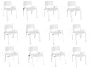 Ver imagem 1 de Kit 12 Cadeiras Infantil Iso, Escola, Base Branca-branco