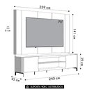 Ver imagem 4 de Painel Tv 75 Pol e Rack 239cm com Led Martan Tauari/off Flex L06 - Mpozenato