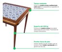 Ver imagem 6 de Conjunto Mesa Jantar Quadrada 80x80cm Madeira + 4 Cadeiras Cozinha - Azulejo Português - Natural