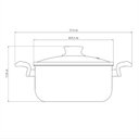 Ver imagem 6 de Caçarola Tramontina Paris Antiaderente Starflon Max Vermelho com Tampa de Vidro 24 Cm 4,9 L Tramonti