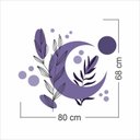 Ver imagem 5 de Adesivo Floral Boho Roxo Estilo Nórdico 80x68 Minimalista Mod.05