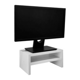Suporte para Monitor Base de Mesa Branco Madeira - 1