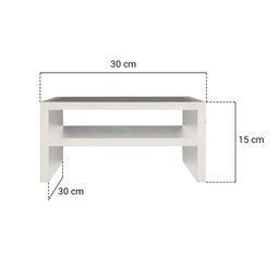 Suporte para Monitor Base de Mesa Branco Madeira - 4