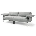 Ver imagem 3 de Sofá Living Modular Industrial 2 Lugares Basileia 240cm Yescasa Veludo Tx Cinza Prata