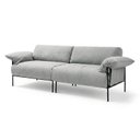 Ver imagem 3 de Sofá Living Modular Industrial 2 Lugares Basileia 240cm Yescasa Veludo Tx Cinza Prata