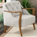 Ver imagem 2 de Kit 2 Poltronas Decorativas para Sala de Estar Capitonê Lapa M22 Linho Cru - Mpozenato