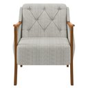 Ver imagem 3 de Kit 2 Poltronas Decorativas para Sala de Estar Capitonê Lapa M22 Linho Cru - Mpozenato