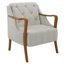 Ver imagem 7 de Kit 2 Poltronas Decorativas para Sala de Estar Capitonê Lapa M22 Linho Cru - Mpozenato