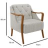 Kit 2 Poltronas Decorativas para Sala de Estar Capitonê Lapa M22 Linho Cru - Mpozenato - 4