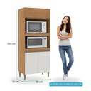 Ver imagem 3 de Torre Quente para Forno e Micro-Ondas Paris Menu Móveis Freijó/Branco