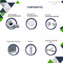 Ver imagem 6 de Persiana Cortina Rolo Tecido Blackout Preto 1,40m X 1,40m - Sala Quarto Escritório - Blecaute