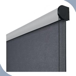 Persiana Cortina Rolo Tecido Blackout Preto 1,40m X 1,40m - Sala Quarto Escritório - Blecaute - 1