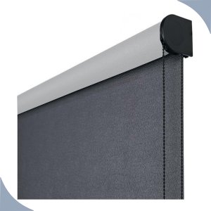 Persiana Cortina Rolo Tecido Blackout Preto 1,40m X 1,40m - Sala Quarto Escritório - Blecaute