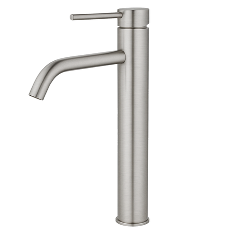 Torneira Misturador Monocomando Água Quente e Fria Bica Alta para Banheiro - Aço Escovado - Dp8202