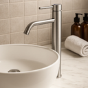 Ver imagem 2 de Torneira Misturador Monocomando Água Quente e Fria Bica Alta para Banheiro - Aço Escovado - Dp8202