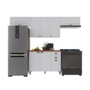 Ver imagem 5 de Cozinha Compacta Modulada Nara 10 Portas 2 Gavetas MDF Branco Fidelita Móveis