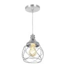 Ver imagem 1 de Lustre Pendente Esfera Aramado Escovado 15cm