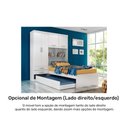 Ver imagem 4 de Guarda roupa solteiro com Bicama 4 portas 2 gavetas e Bau Milena ACP Móveis Branco/Lilas ACP MÓVEIS