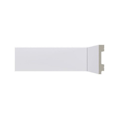 Rodape de Poliestireno 7cm Branco B77 Liso - Santa Luzia
